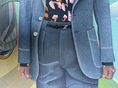 Wilson McLean Surreal Mens Fashion from the Groovy 1970s Dragon Fly Rene Magritte Clouds