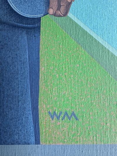Wilson McLean Surreal Mens Fashion from the Groovy 1970s Dragon Fly Rene Magritte Clouds