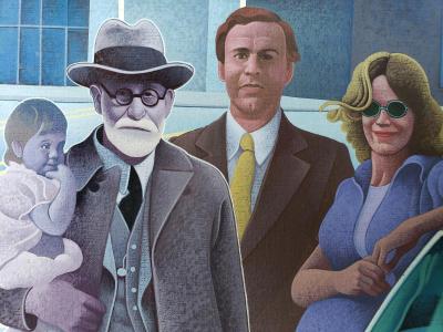 Wilson McLean Turkey Brains Suburbia Family Shopping Center and Sigmund Freud Illustration