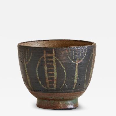 Wim Fiege Mid Century Modernist Studio Pottery Bowl 1950s
