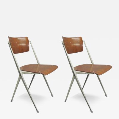 Wim Rietveld Two Dutch Mid Century Modern Desk Chairs by Wim Rietveld