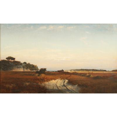 Winckworth Allan Gay Hay wagon off Jerusalem Road Cohasset Massachusetts