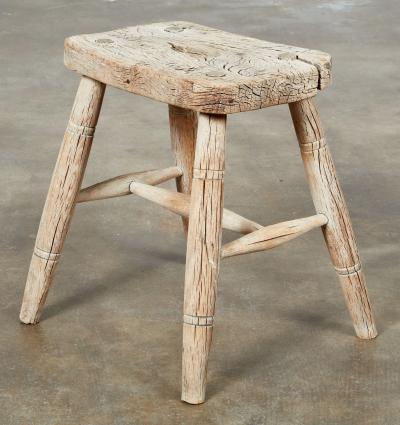 Windsor Stool with Weathered Surface