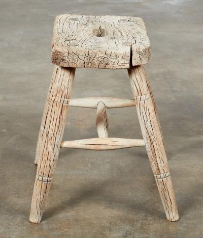 Windsor Stool with Weathered Surface