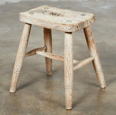 Windsor Stool with Weathered Surface