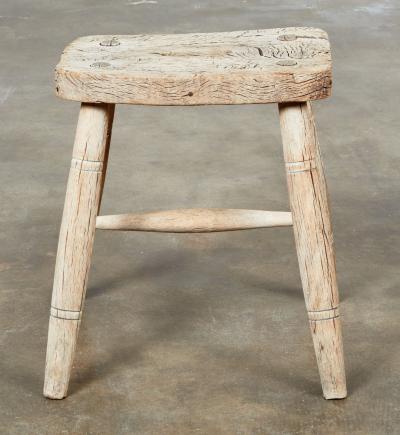 Windsor Stool with Weathered Surface