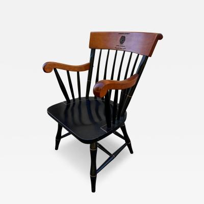 Windsor Style Black Lacquer Georgetown University Armchair