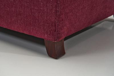 Wine Red Upholstered Art Deco Armchair Europe Mid 20th Century