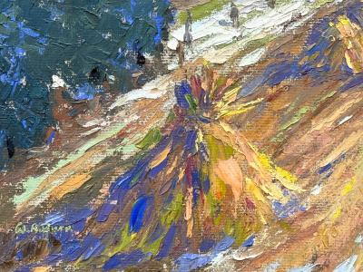 Winifred Adams Burr Haystacks in a Winter Thaw 