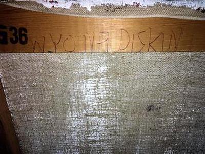 Winona Diskin Signed Large Modern Baroque Ornate Feast Oil Painting Amongst Monkeys and Parrot