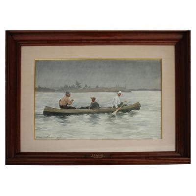 Winslow Homer 1939 Watercolor by FR Walker in the Manner of Winslow Homer