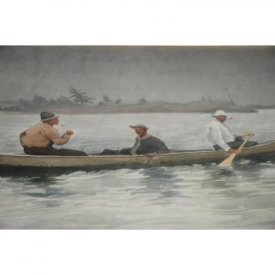 Winslow Homer 1939 Watercolor by FR Walker in the Manner of Winslow Homer