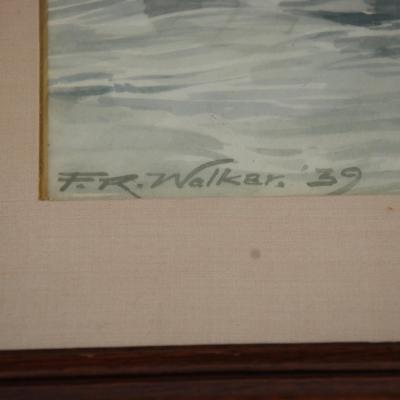 Winslow Homer 1939 Watercolor by FR Walker in the Manner of Winslow Homer