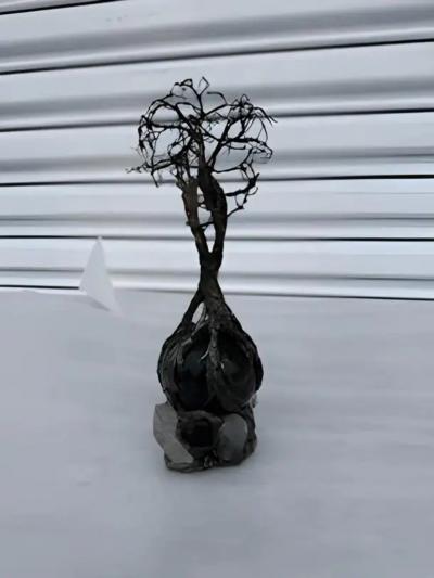 Wire tree of life medal sculpture