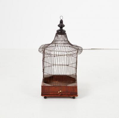 Wirework and Marquetry Birdcage Lantern