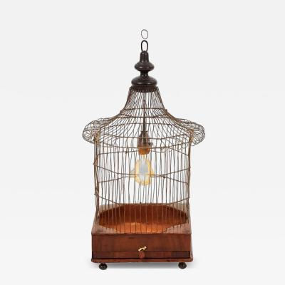 Wirework and Marquetry Birdcage Lantern