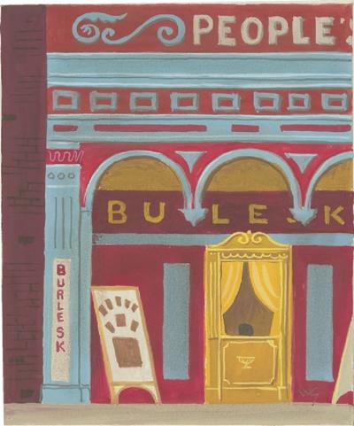 Witold Gordon Witold Gordon Gouache Burlesk Theater 