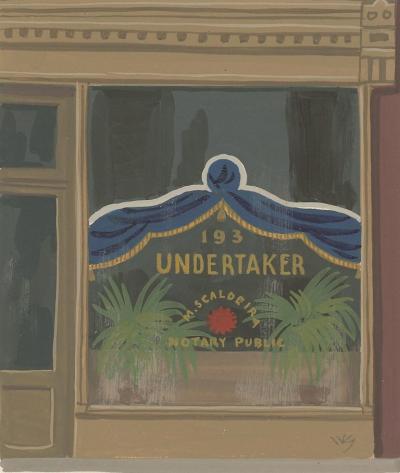 Witold Gordon Witold Gordon Gouache Undertaker Vanity Fair