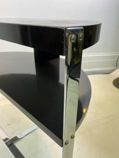 Wolfgang Hoffmann ART DECO MODERNIST DEMILUNE TABLE BY WOLFGANG HOFFMAN