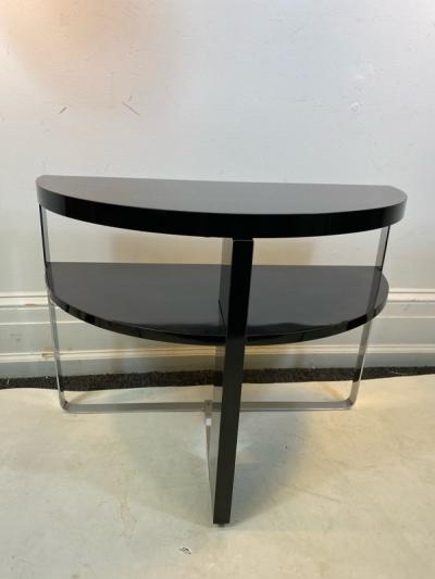 Wolfgang Hoffmann ART DECO MODERNIST DEMILUNE TABLE BY WOLFGANG HOFFMAN