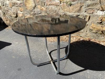Wolfgang Hoffmann TUBULAR CHROME ART DECO TABLE BY WOLFGANG HOFFMAN