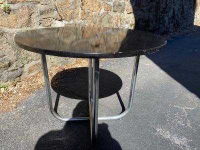 Wolfgang Hoffmann TUBULAR CHROME ART DECO TABLE BY WOLFGANG HOFFMAN