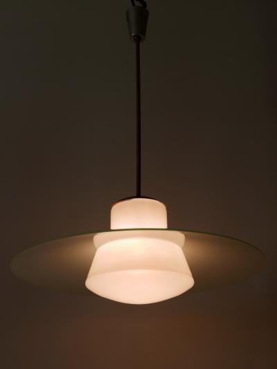 Wolfgang T mpel Rare Mid Century Modern Pendant Lamp by Wolfgang T mpel for Doria Germany 1950s