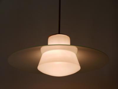 Wolfgang T mpel Rare Mid Century Modern Pendant Lamp by Wolfgang T mpel for Doria Germany 1950s