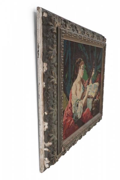 Woman Playing The Lute Tapestry