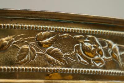 Wonderful 19th Century Neoclassical Cachepot or Planter in Patinated Brass