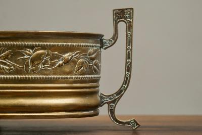 Wonderful 19th Century Neoclassical Cachepot or Planter in Patinated Brass