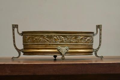 Wonderful 19th Century Neoclassical Cachepot or Planter in Patinated Brass