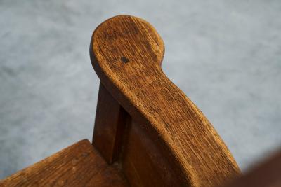 Wonderful Antique Armchair in Solid Oak Europe 19th Century