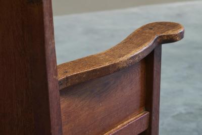 Wonderful Antique Armchair in Solid Oak Europe 19th Century