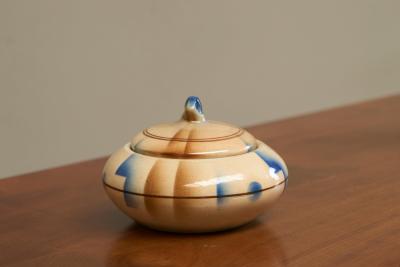 Wonderful Bauhaus Style Lidded Studio Pottery Bowl 1930s