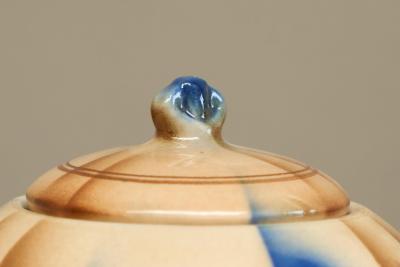 Wonderful Bauhaus Style Lidded Studio Pottery Bowl 1930s