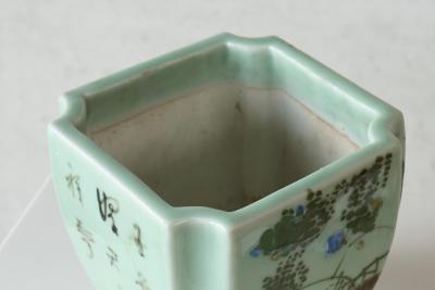 Wonderful Bonsai Pot or Planter in Light Jade Japan Early 20th Century