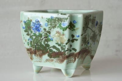 Wonderful Bonsai Pot or Planter in Light Jade Japan Early 20th Century