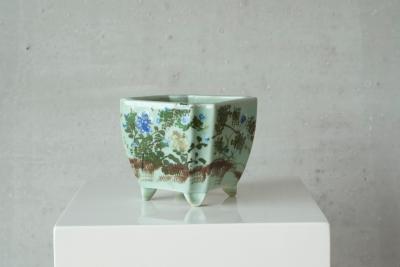 Wonderful Bonsai Pot or Planter in Light Jade Japan Early 20th Century