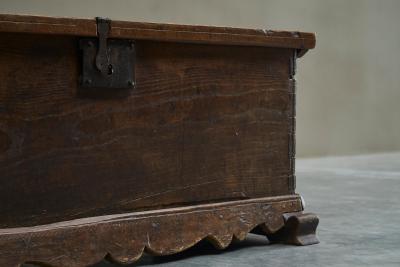 Wonderful Early 18th Century Chest in Oak and Wrought Iron