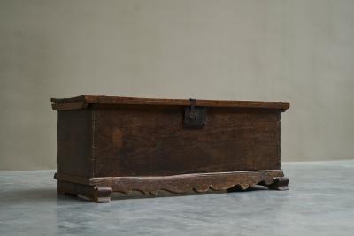 Wonderful Early 18th Century Chest in Oak and Wrought Iron
