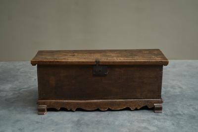 Wonderful Early 18th Century Chest in Oak and Wrought Iron