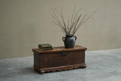 Wonderful Early 18th Century Chest in Oak and Wrought Iron