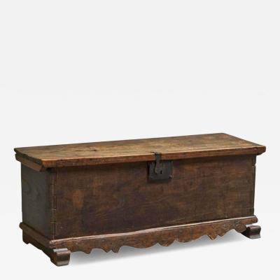 Wonderful Early 18th Century Chest in Oak and Wrought Iron
