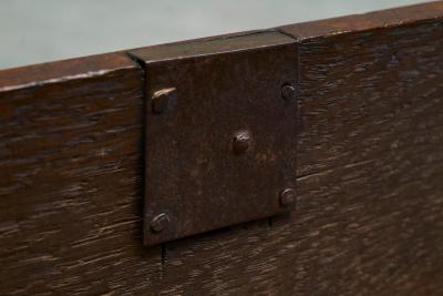 Wonderful Empire Style Chest of Drawers in Oak and Brass The Netherlands 1820s