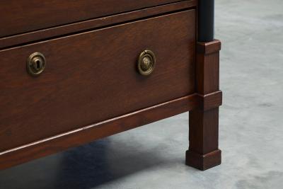 Wonderful Empire Style Chest of Drawers in Oak and Brass The Netherlands 1820s