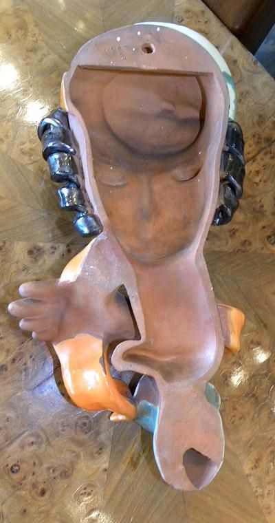 Wonderful Goldscheider like Czech German Art Deco Terra Cotta Mask