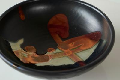 Wonderful Japanese Showa Era Lustre Glazed Studio Pottery Bowl 1960s