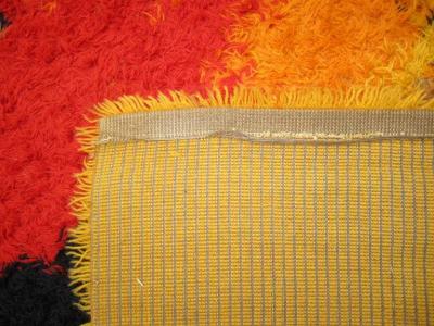 Wonderful Large Size Swedish Rya Rug Mid Century Modern