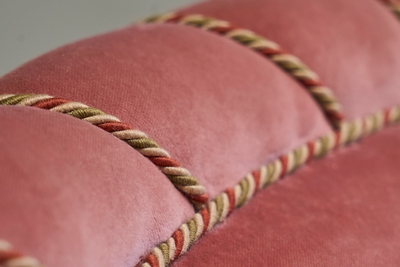 Wonderful Lounge Chair in Pink Velvet Late 19th Century